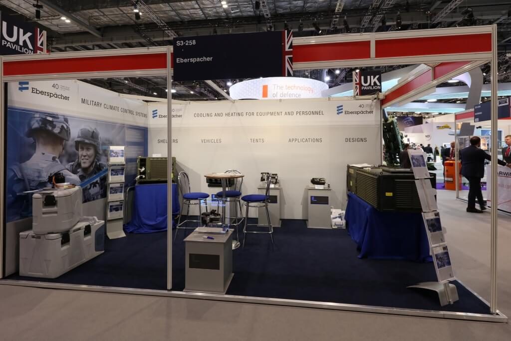 Eberspacher exhibition stand at DSEI