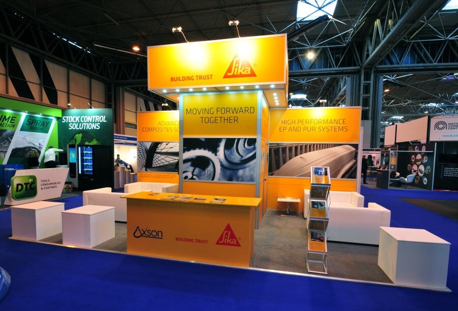 advanced engineering exhibition stand - sika axson