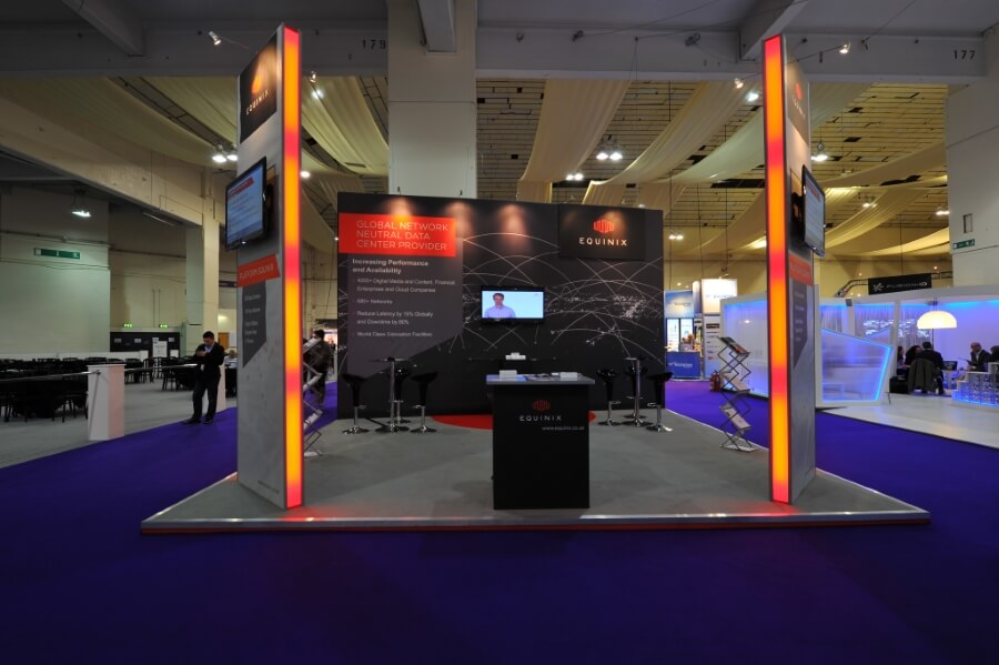 exhibition stand at ice totally gaming equinix