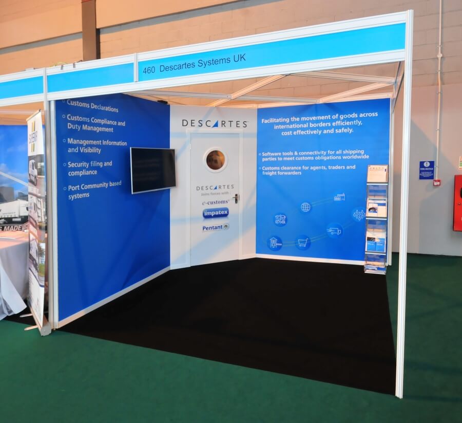 home delivery world europe exhibition stand - descartes