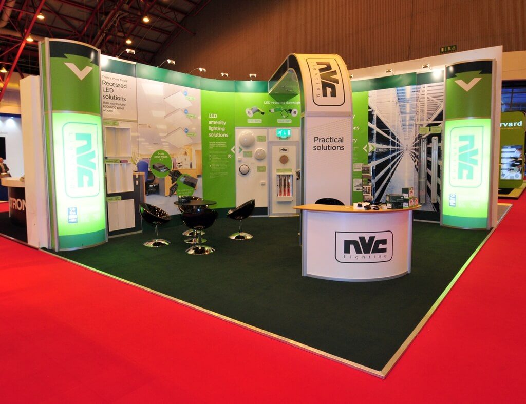 7m x 6m modular exhibition stand - NVC