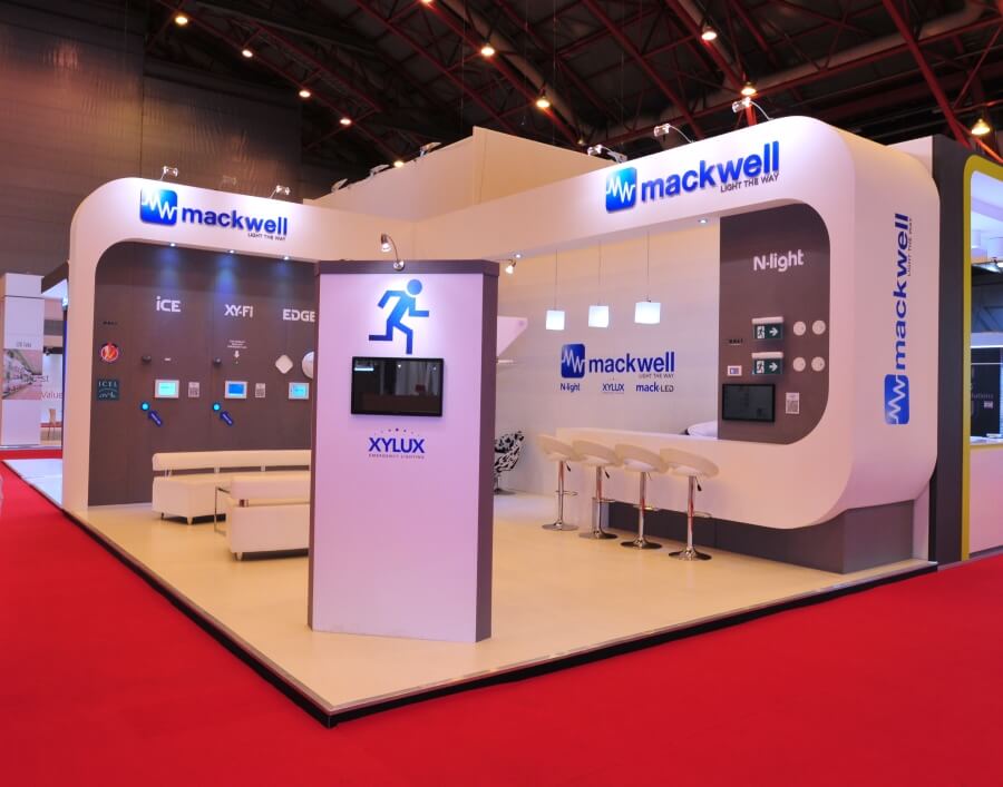 luxlive exhibition stand - mackwell electronics