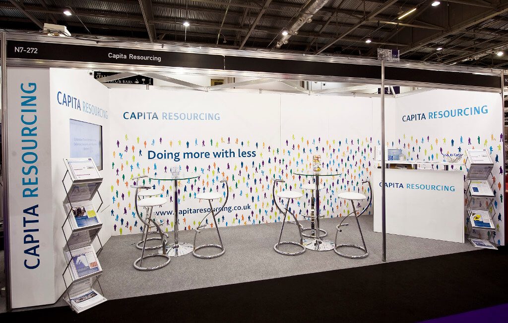 dsei shell scheme exhibition stand - capita